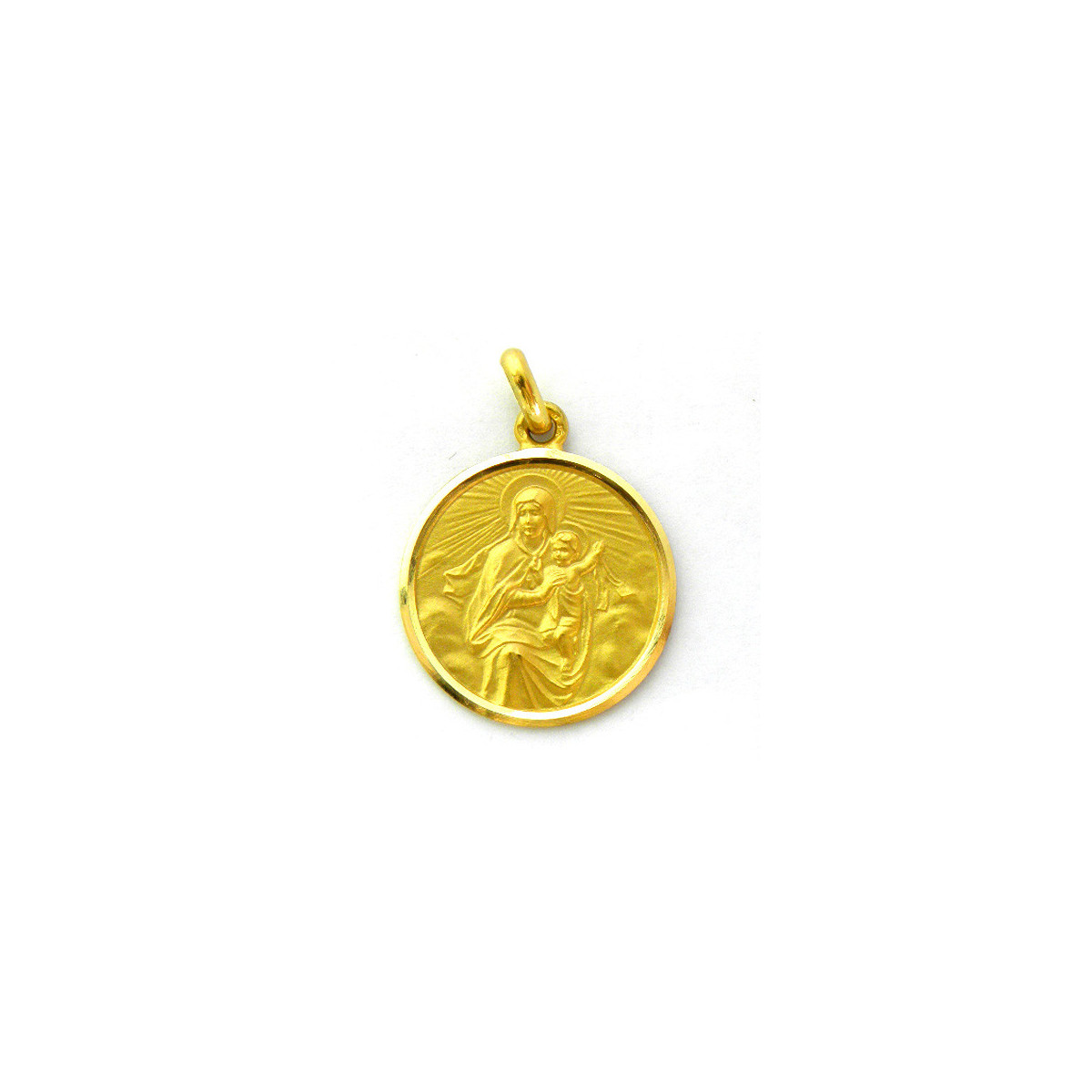 Medalla Virgen del Carmen Manto bisel lapidado
