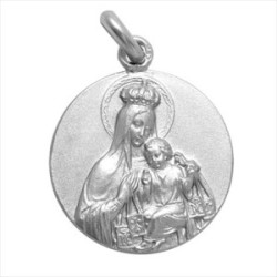 Medalla plata Virgen del Carmen 18mm