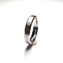 Alianza plata 4mm talla 11