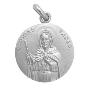 Medalla plata San Judas Tadeo 20mm