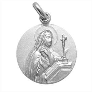 Medalla plata Santa Teresa 16mm