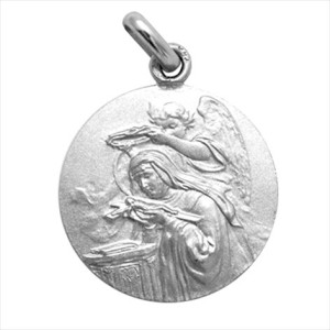 Medalla plata Santa Rita 12mm