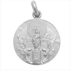 Medalla plata Virgen del Pilar 20mm
