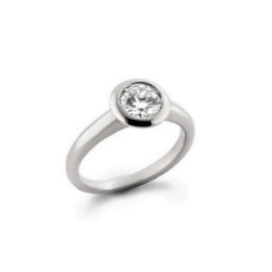 Anillo oro blanco diamante de laboratorio 0,50cts