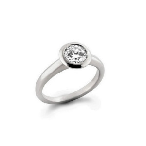 Anillo oro blanco diamante de laboratorio 1cts