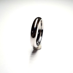 Alianza plata 4mm talla 9