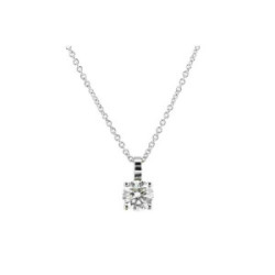 Colgante oro blanco diamante de laboratorio 0,50cts