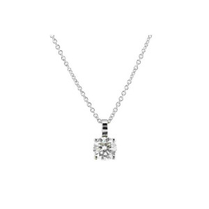 Colgante oro blanco diamante de laboratorio 0,50cts
