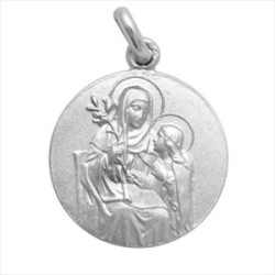 Medalla plata Santa Ana 16mm