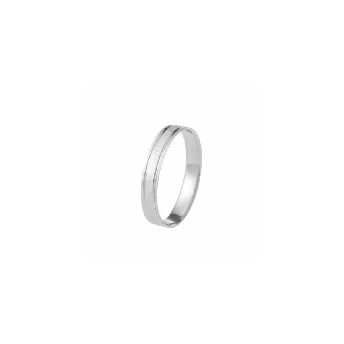 Alianza oro blanco 3,5mm talla 9