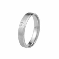 Alianza plata 4mm talla 9