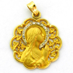 Ave Manos calada con ondas y corona de brillantes