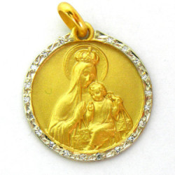 Virgen del Carmen con orla de brillantes